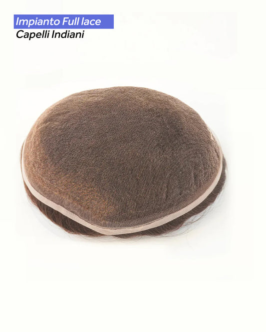 Protesi Capelli full lace ultraleggera  - Patch Capelli Indiani 100% Naturali - Hair Solution Patch
