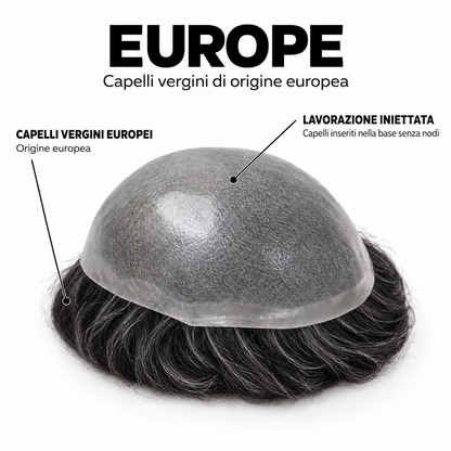 Protesi Capelli Uomo - Europe - Capelli Vergini Europei