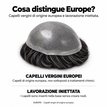 Protesi Capelli Uomo - Europe - Capelli Vergini Europei