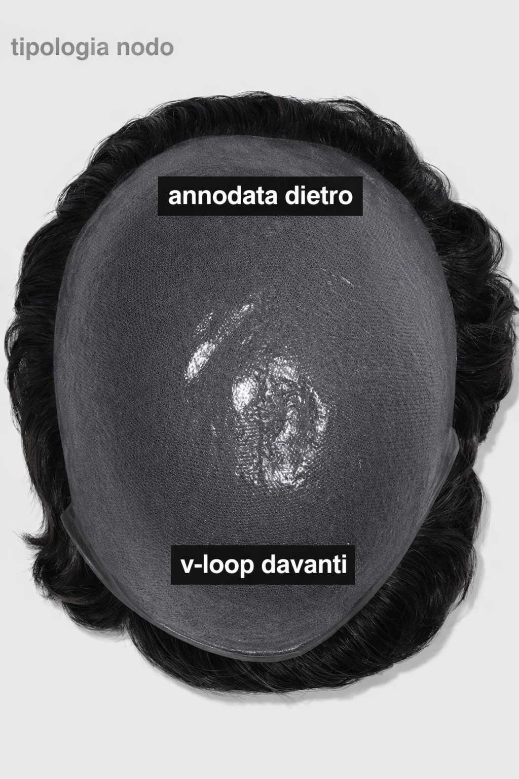 Protesi Capelli Uomo Annodata  - Paris - Capelli 100% Naturali