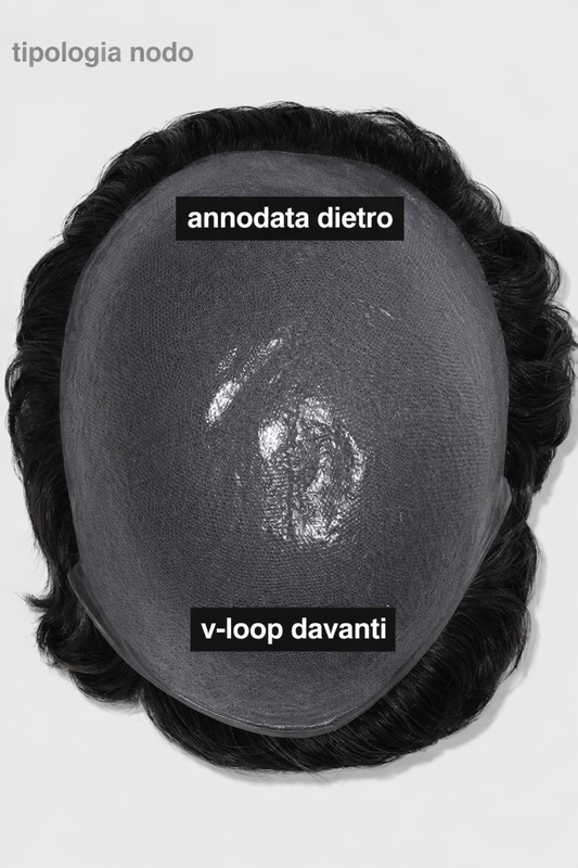 Protesi Capelli Uomo Annodata  - Paris - Capelli 100% Naturali