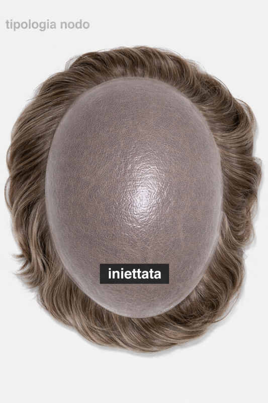 Protesi Uomo Capelli Iniettati - Athens -   Capelli 100% Naturali