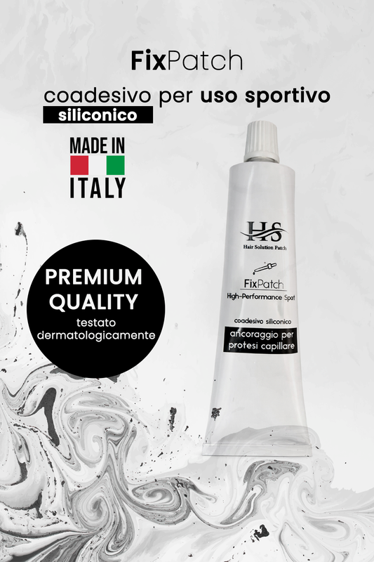 FixPatch 50ml – Coadesivo Siliconico  Sportivo per Protesi Capillari | Tenuta Forte e Resistente al Sudore