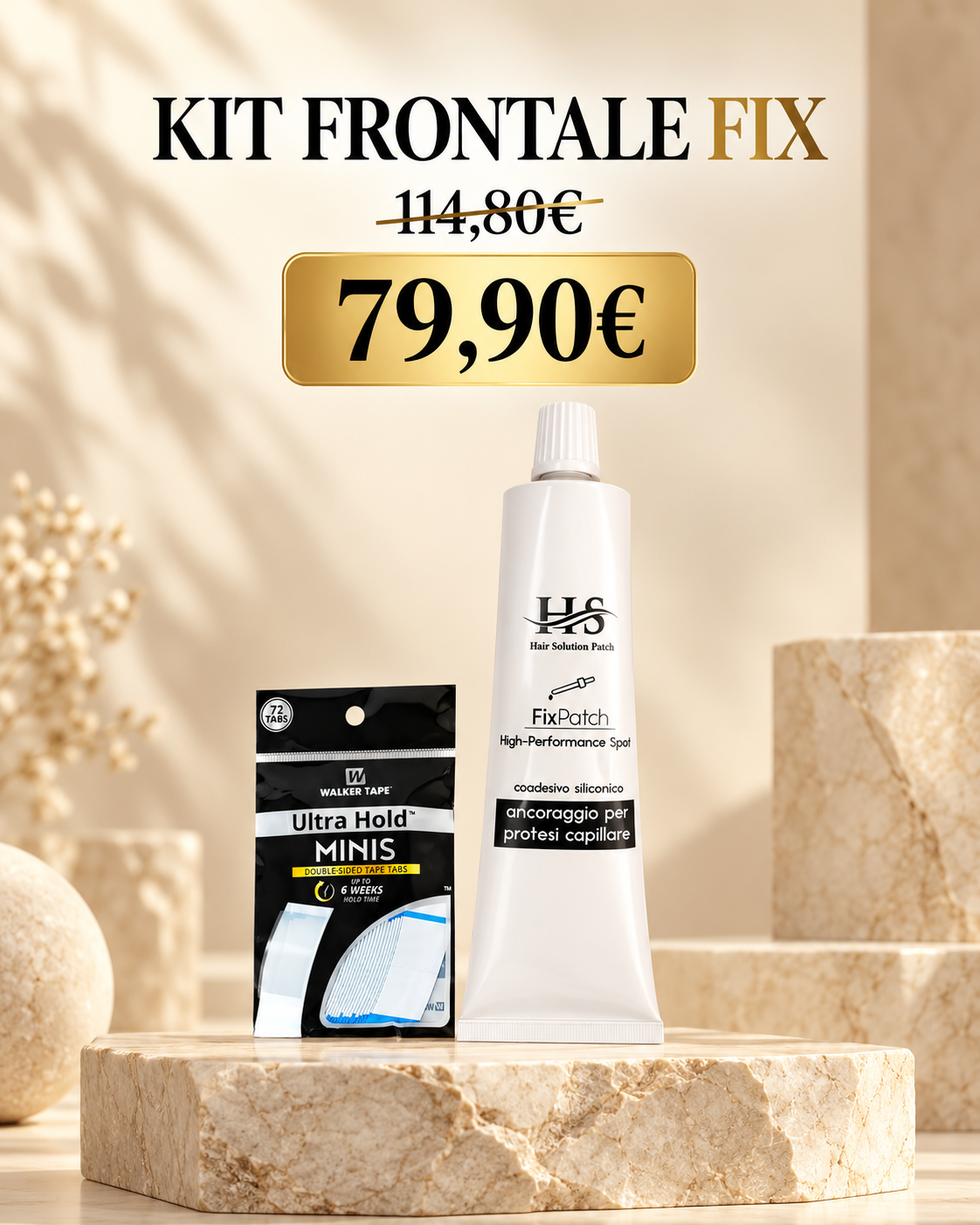 Kit Frontale Fix – FixPatch 50ml + Walker Tape Ultra Hold Minis 72 Strisce