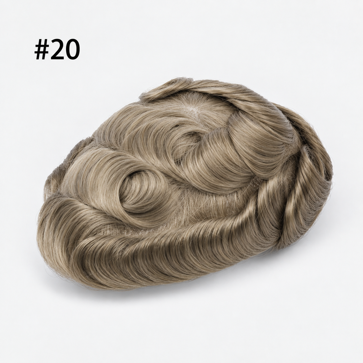 Protesi Capelli Base skin annodata/vloop -  Paris - Capelli 100% Naturali - Lunghezza 15cm
