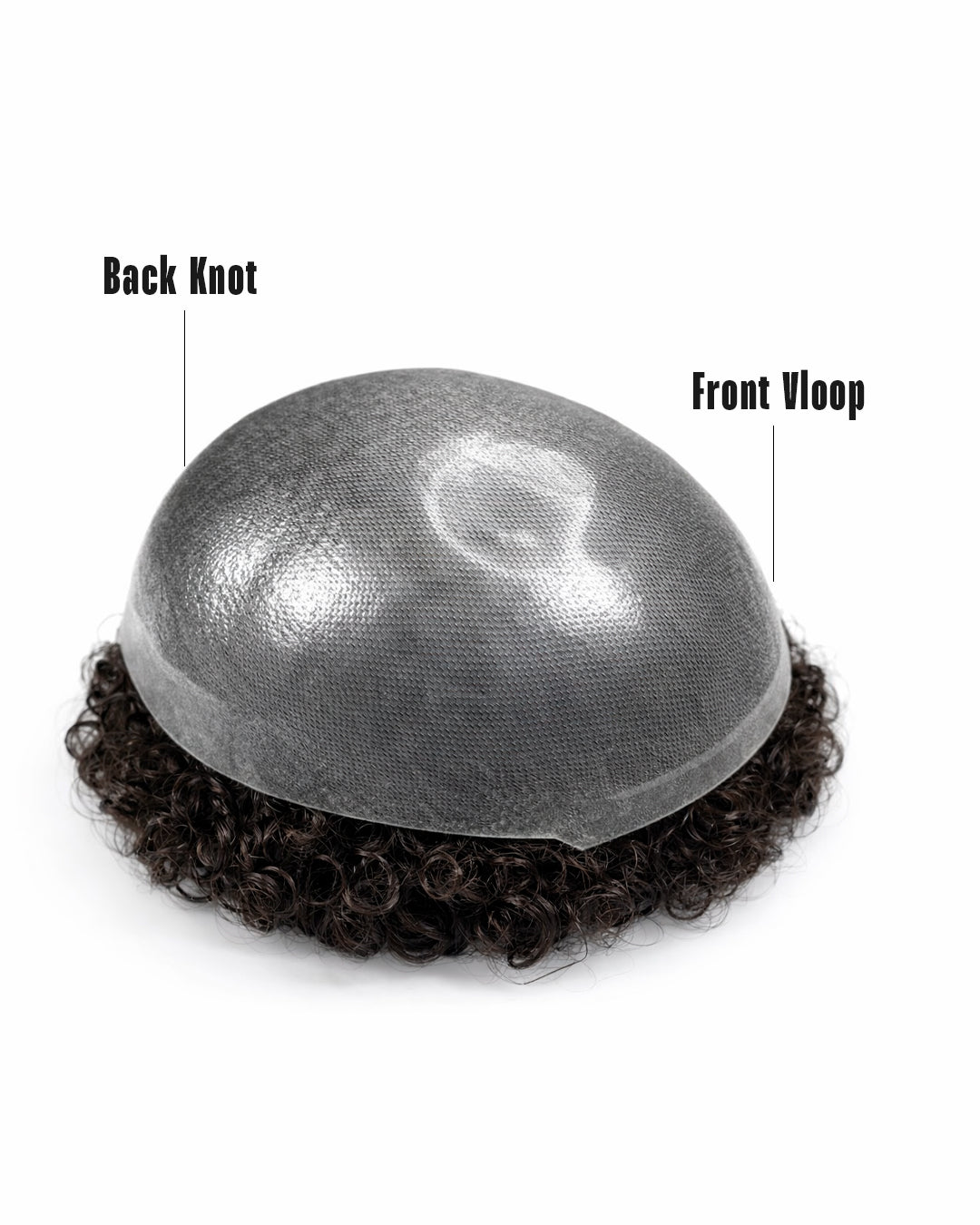 Sottile 06/08mm Protesi Capelli Ricci - Havana - base in pelle  Patch Capelli Indiani 100% Naturali