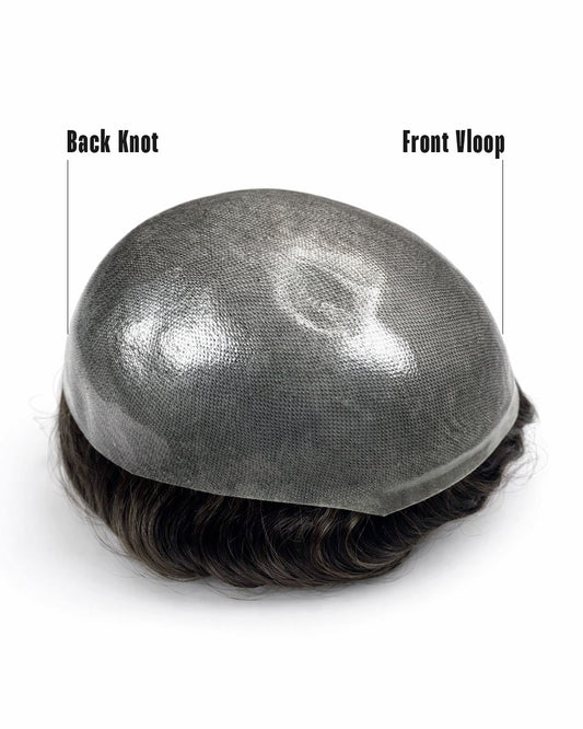 Sottile 06/08mm - Protesi Capelli in base pelle -  Paris annodata - Capelli 100% Naturali